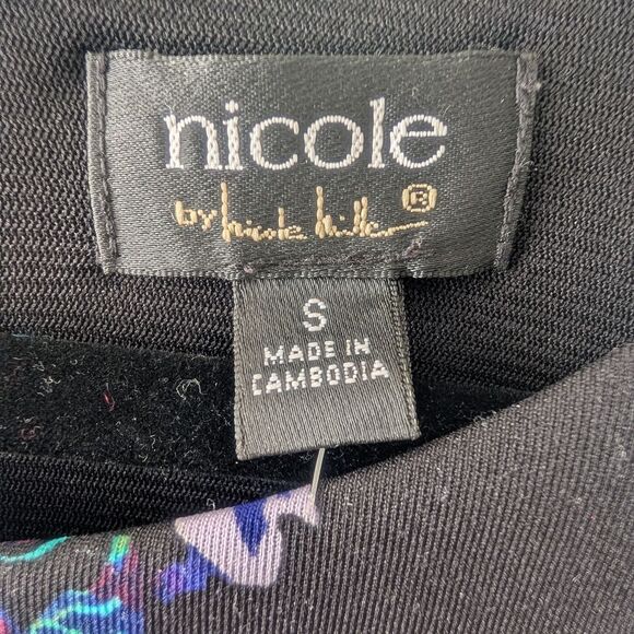 Nicole Miller Sleeveless Romper Dress Multi Floral Size Small - Picture 5 of 6